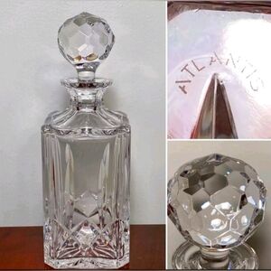 ATLANTIS | Miguel | Vintage | Genuine Hand Blown Crystal 10" Square Decanter